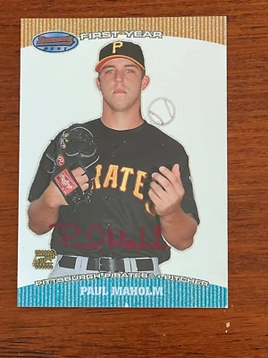 PAUL MAHOLM 2004 BOWMAN MELHOR PRIMEIRO ANO AUTOMÁTICO 1º RC AUTOMÁTICO-BOM-FRETE RÁPIDO - Imagem 1 de 2