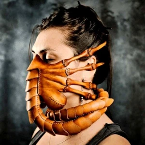 Alien Xenomorph Scary Facehugger Mask Horror Scorpion Halloween Cospaly PU Mask - Picture 1 of 6