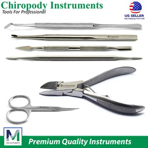 Nail Podiatry Kit Care Chiropody Manicure Pedicure Tools Ingrown Toenail Cutter - Picture 1 of 3