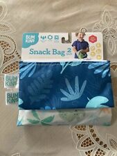 2 Pack Bumkins Waterproof Reusable Washable Zippered Small Snack Bags New