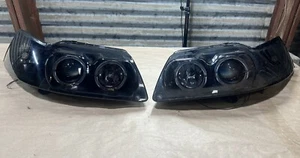 Black Fits 1999-2004 Ford Mustang V6 GT SVT Cobra Headlights LH RH Set 2043 - Picture 1 of 10