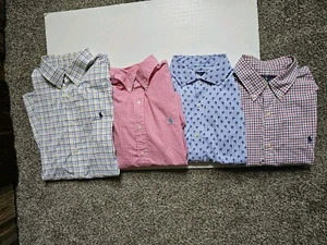 Polo Ralph Lauren Men’s L Long Sleeve Button Up  Lot Of 4 N9 - Picture 1 of 11