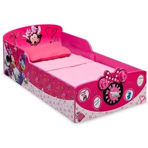 Kids Bed Wood Toddler Bed Disney Minnie Mouse Footboard Pink for Little Girls - Picture 1 of 7
