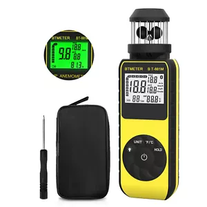 Windmesser Hand Cup Anemometer Windmesser Tragbar Windgeschwindigkeitsmesser für HVAC - Bild 1 von 8