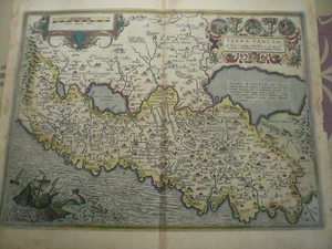 TERRA SANCTA, map Ortelius A., anno 1603, cont.coloured Copperengraving, - Picture 1 of 12