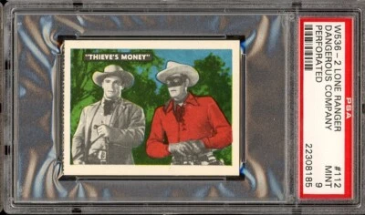 1950-60 W536-2 Lone Ranger Perforated #112 Dangerous Company PSA 9 - Image 1 of 2