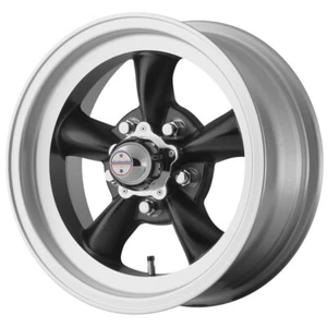 15x6 +4 F| 15x7 -6 R,American Racing VN105 5x4.75 Black W/Mach Wheels (Set of 4) - Picture 1 of 3
