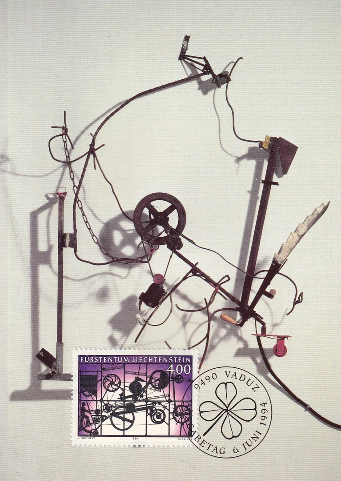 LIECHTENSTEIN 1994 FIRST DAY COVER ON MAXI CARD, MOBILE ART - Image 1 of 1