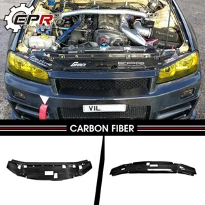 Cubierta del radiador del panel de golpe de refrigeración de carbono estilo medidor para Nissan Skyline R34 GTR - Imagen 1 de 10