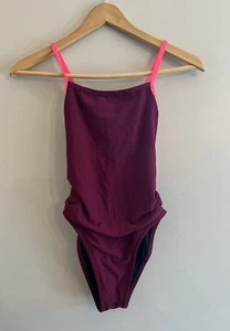 Traje de baño JOLYN Swim Scotty de una pieza espalda fija piscina playa borgoña rosa 30 - Imagen 1 de 4