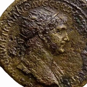 Rare TRAJAN Dupondius Radiate bust/DACIA, Military Standard, Children Large Coin - Picture 1 of 12