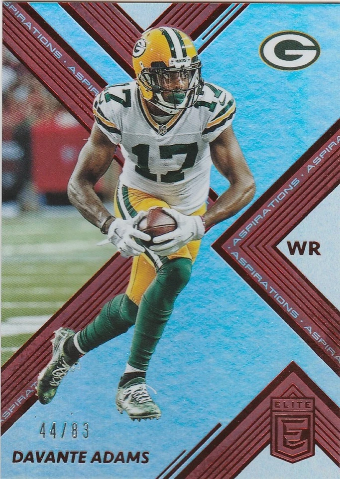 Davante Adams GREEN BAY PACKERS 2017 DONRUSS ELITE RED ASPIRATIONS 44/83 #37 - Image 1 of 1