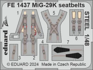 Eduard 1/48 Eduard MiG-29K seatbelts STEEL 1/48 - Picture 1 of 1