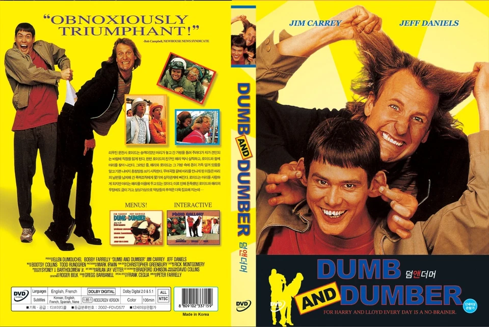 Dumb and Dumber	1994 (DVD,All,New)  Peter Farrelly,Jim Carrey,Peter Farrelly - Imagem 1 de 1