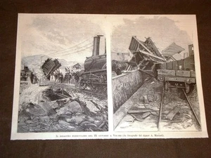 Rarissima Voltri 24 ottobre 1889 Disastro ferroviario Incidente treno e ferrovia - Picture 1 of 1