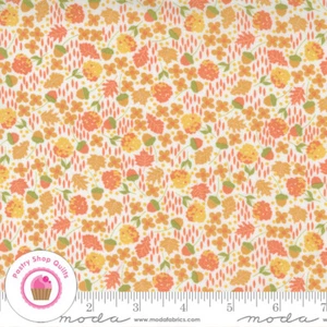 Moda COZY UP 29122 11 White Orange Floral COREY YODER Quilt Fabric - Picture 1 of 7