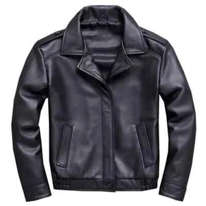 Herren Vintage Moto Café Racer Jacke - Echt Lammleder Freizeit Leder Bomberjacke - Bild 1 von 13