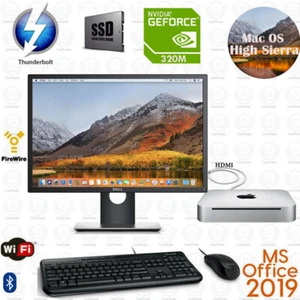  Apple Mac mini A1347 Core 2 Duo OS High Sierra 24" Monitor KB MS | Office 2019 - Picture 1 of 2