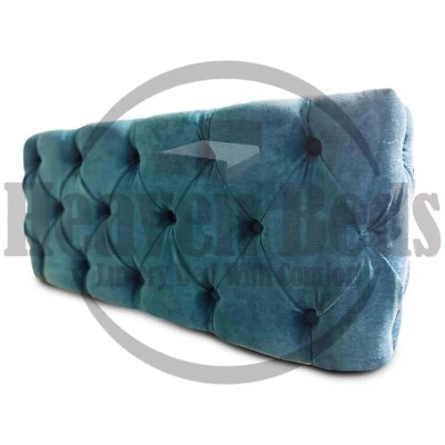 Upholstered Coffee table with Glass top Handmade for Livingroom - Image 1 of 4