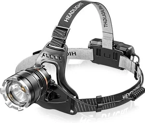 Stirnlampe Wiederaufladbar Superhell 50000LM 6 Modi LED Scheinwerfer Rot Warnung - Bild 1 von 3