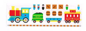 MRS GROSSMANS TRAIN STICKER STRIP BN & NLA - Picture 1 of 1