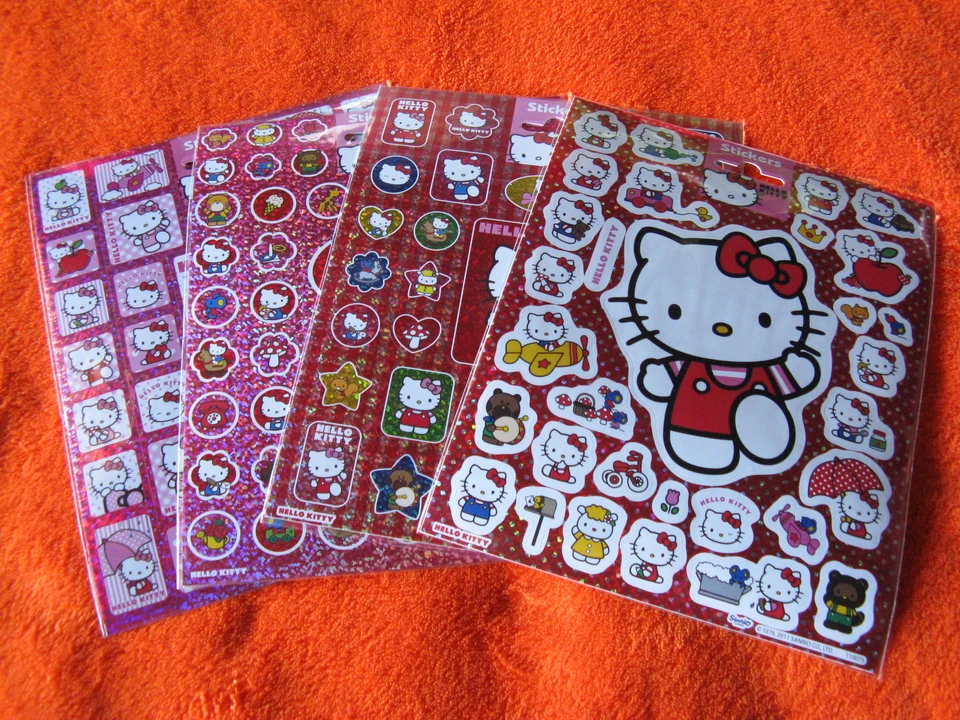 Hello Kitty Stickers, 2 verschiedene Motive & Stückanzahl NEU! - Bild 1 von 1