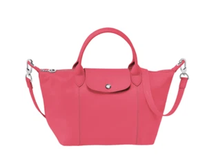 Longchamp Le Pliage Cuir Small Leather Satchel Crossbody ~NIP~ Rose PINK - Picture 1 of 2
