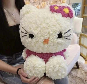 Hello Kitty Plush Bouquet Pink Gift Gf Flowers - Picture 1 of 2