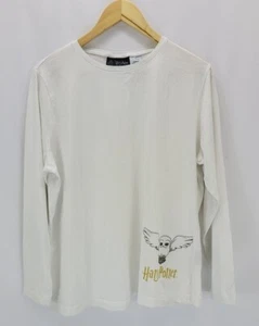 Harry Potter Wizarding World Shirt Owl Long Sleeve White Size XL 16/18 - Picture 1 of 5
