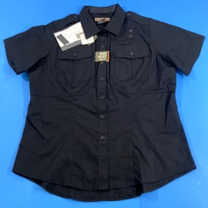 5.11 WOMENS L TACLITE PDU CLASS B S/S SHIRT PATCH REMOVED 61168 MIDNIGHT NAVY L - Picture 1 of 4