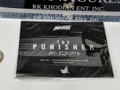 Hoja de instrucciones de figura de acción Hot Toys TMS004 Marvel Daredevil Punisher 1/6  Foto 1 de 2