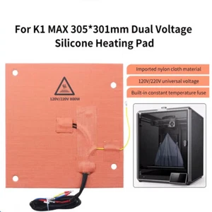 305*301mm Silicone Heater Pad Heating Plate w/Back Adhesive For Creality K1 Max - Photo 1/9