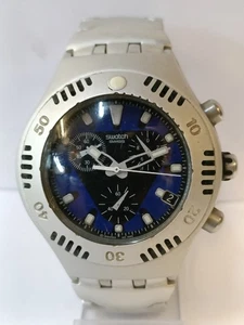 SWATCH IRONY ALUMINIUM CHRONOGRAPH QUARTZ AG-1999 SWISS MEN'S WORKING - Picture 1 of 22