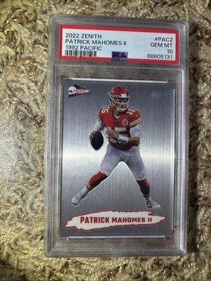 2022 PANINI ZENITH 1992 PACIFIC PRIZM #PAC2 PATRICK MAHOMES II PSA 10 - Image 1 of 3