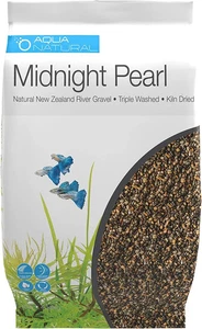 Sustrato de grava Aqua Natural Midnight Pearl 10 lb para aquascaping, acuarios, Vi - Imagen 1 de 1