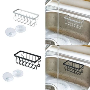 Sink Sponge Holder Organizer Metal Sink Drain Holder Drain Rack with Suction Cup - Picture 1 of 15