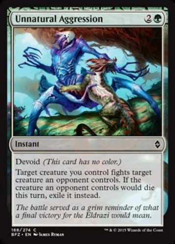 Unnatural Aggression - Battle for Zendikar #168/274 MTG Magic The Gathering - Image 1 of 1
