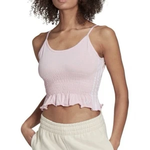 Adidas Originals top a tre righe rosa taglia small nuovo con etichetta - Foto 1 di 8