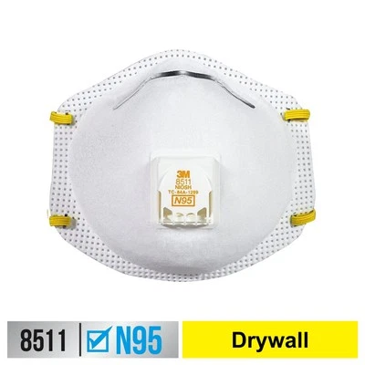 3M Drywall Sanding Valved Respirator 8511D2-DC-PS, 2 ea/pk - Image 1 of 4