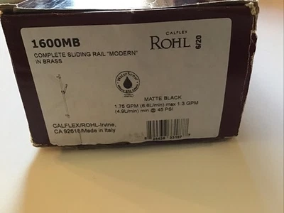 ROHL 1600MB - Spa Shower Single Function Hand Shower Package in Matte Black-New - Image 1 of 3