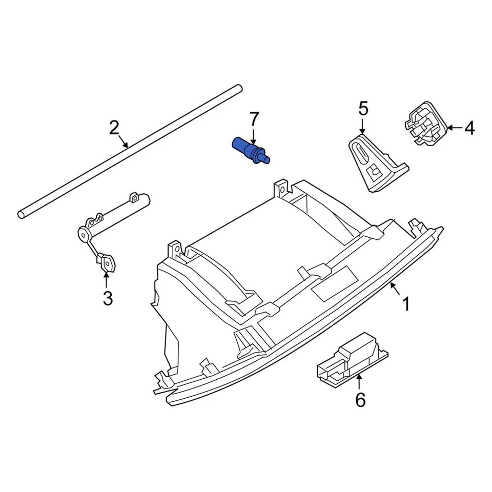 For Fiat 500X 2016-2018 Fiat 68201729AA Front Glove Box Light Switch Foto 1 de 1