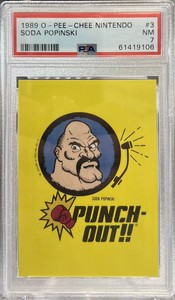1989 O-Pee-Chee Nintendo #3 Soda Popinski Mike Tyson Punch Out PSA 7 NM