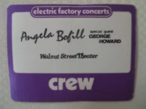 Angela Bofill w/George Howard - backstage CREW pass Walnut St. Theatre Philly - Picture 1 of 1
