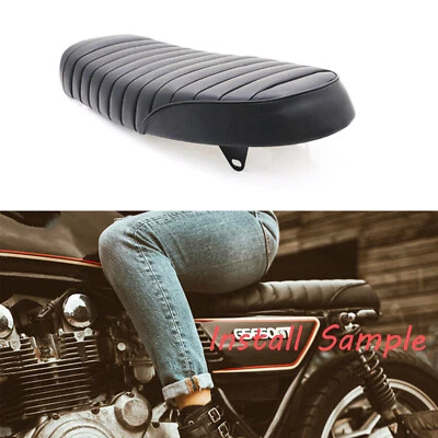 Black Brown Motorcycle Cafe Racer Seat Vintage For Honda CB Suzuki GS Yamaha XJ - Image 1 of 4