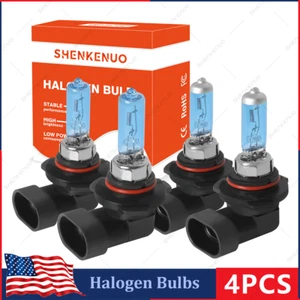 4x 9005 9006 Halogen Combo Headlight Bulbs High Low Beam Kit 4200K White - Picture 1 of 17