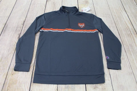 NWT Champion Idaho State Bengals Grey Striped 1/4 Zip Pullover Men's Small Cover