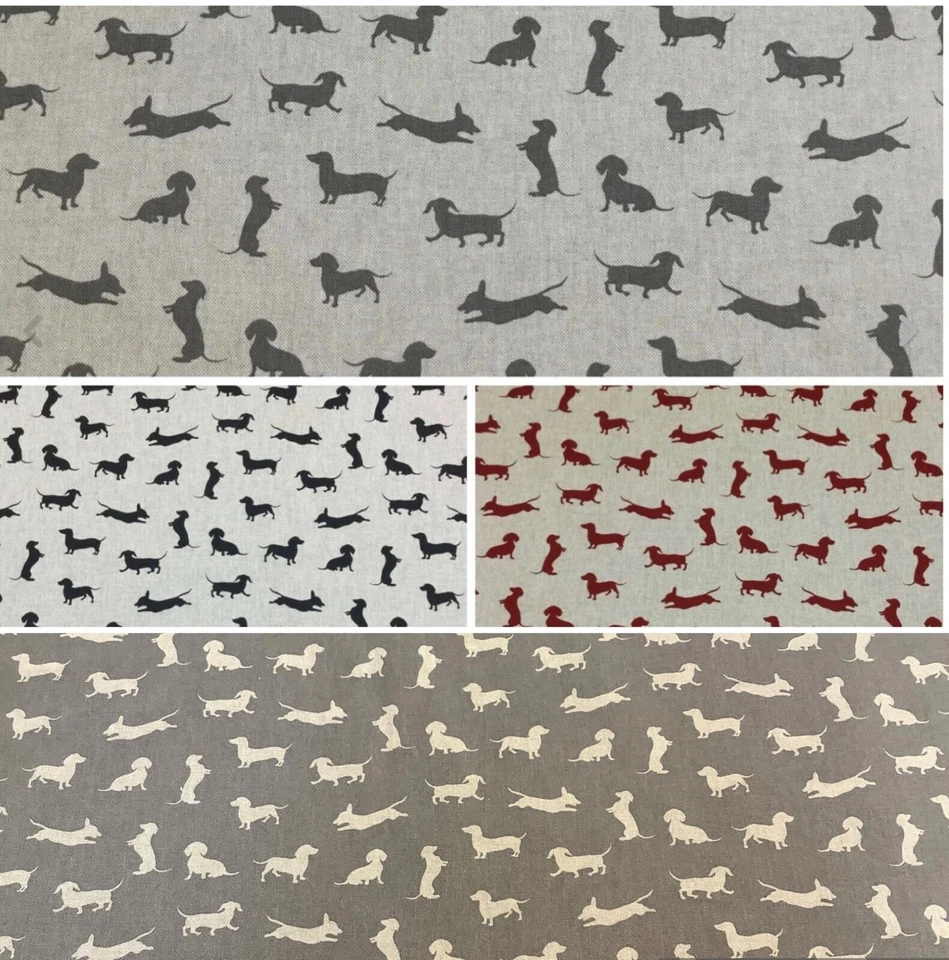 Chatham Glyn Sausage Dog,Linen Look Fabric for Curtain/ Upholstery/Cushion - Image 1 of 1