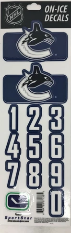 Vancouver Canucks Retro NHL On Ice Blue Helmet Decals Cover