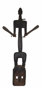 Masque Dogon - Satimbe -  90 cm - Art tribal coutumier Africain du Mali #17246 - Picture 1 of 12