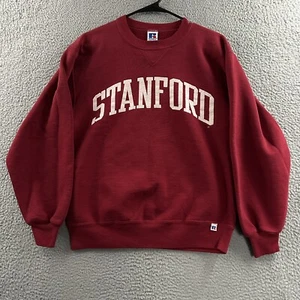 Vintage Standford University Mens Sweatshirt Red Medium Russell Athletic USA - Picture 1 of 13